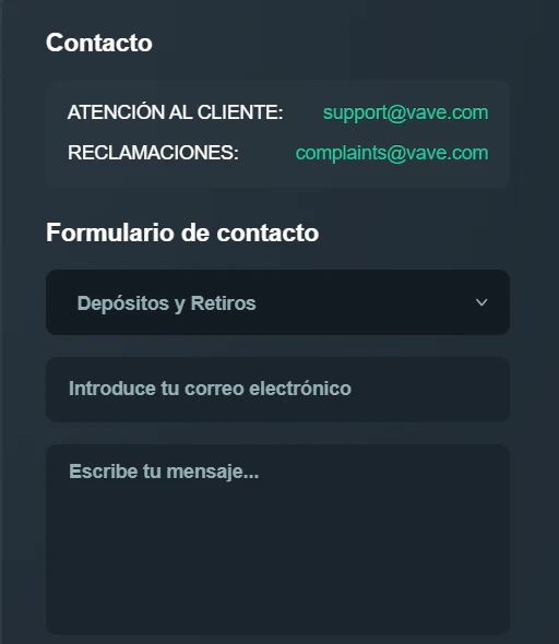 Atención al cliente en Vave